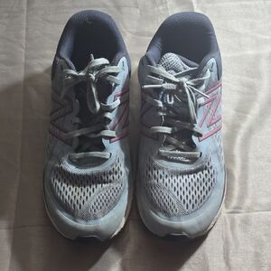 New Balance Gray and Burgundy Athletic Shoes